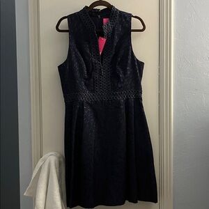 Lilly Pulitzer Navy Textured Dress